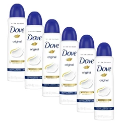 Kit 6 Desodorantes Dove Antitranspirante Aerossol Original 150ml