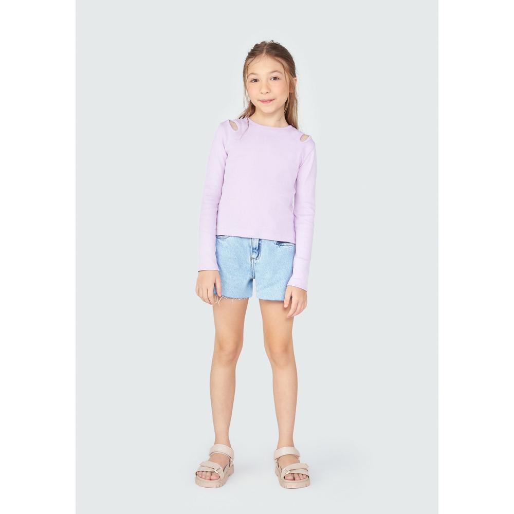 Shorts Jeans Infantil Menina Tradicional Hering Kids