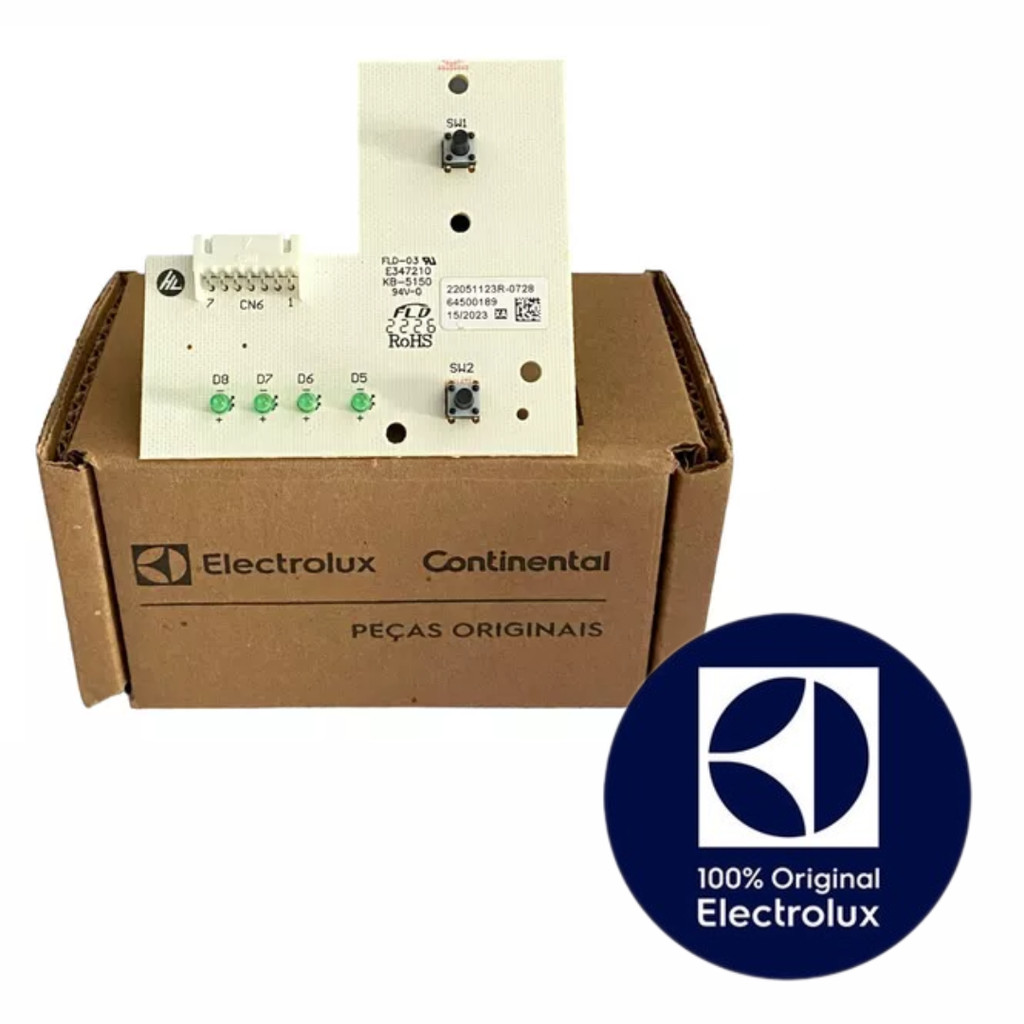 PLACA INTERFACE LIGA E DESLIGA - LTE09 - LAVADORA ELECTROLUX ORIGINAL (BIVOLT)