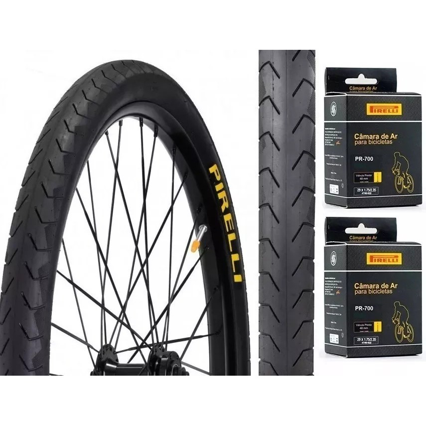 Par Pneu Pirelli Phantom Street 29x1.95 + 2 Câmaras Pirelli em Oferta na Shopee