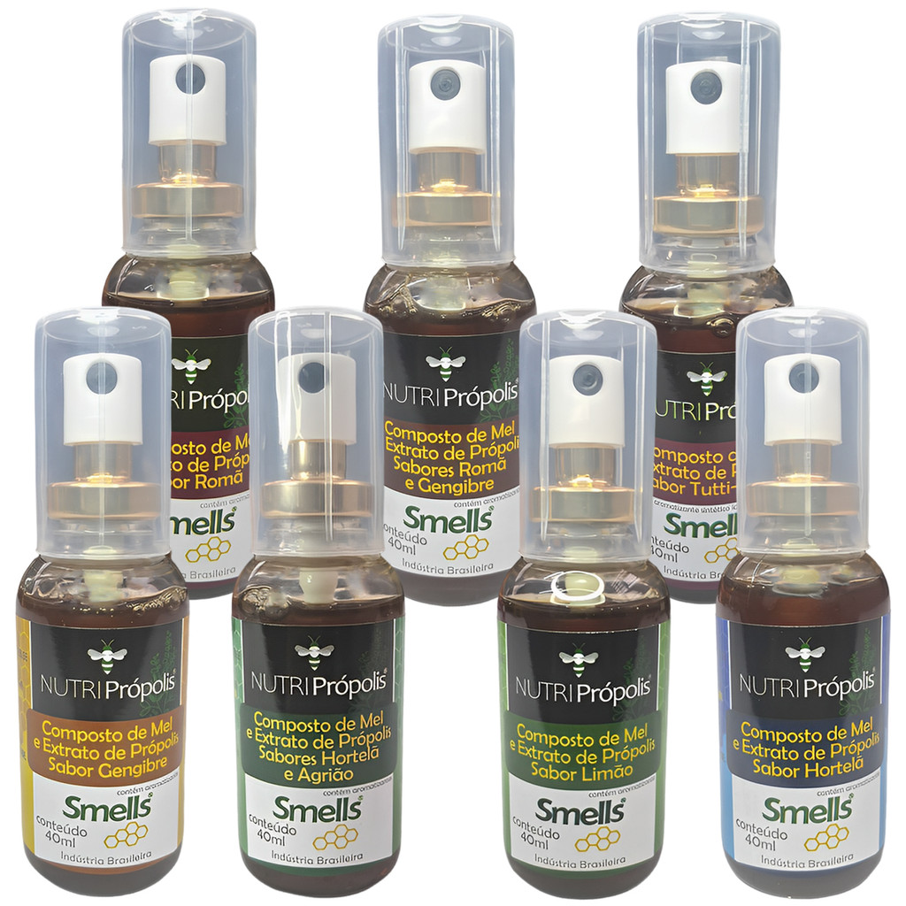 Spray Mel Composto Própolis Linha NutriPropolis Irritação Inflamação Dor Garganta 40ml Smells