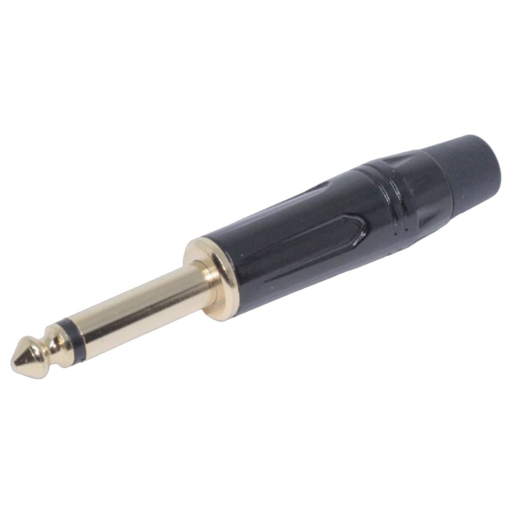 Conector P10 Mono Profissional  - Custom - CS503 em Oferta na Shopee