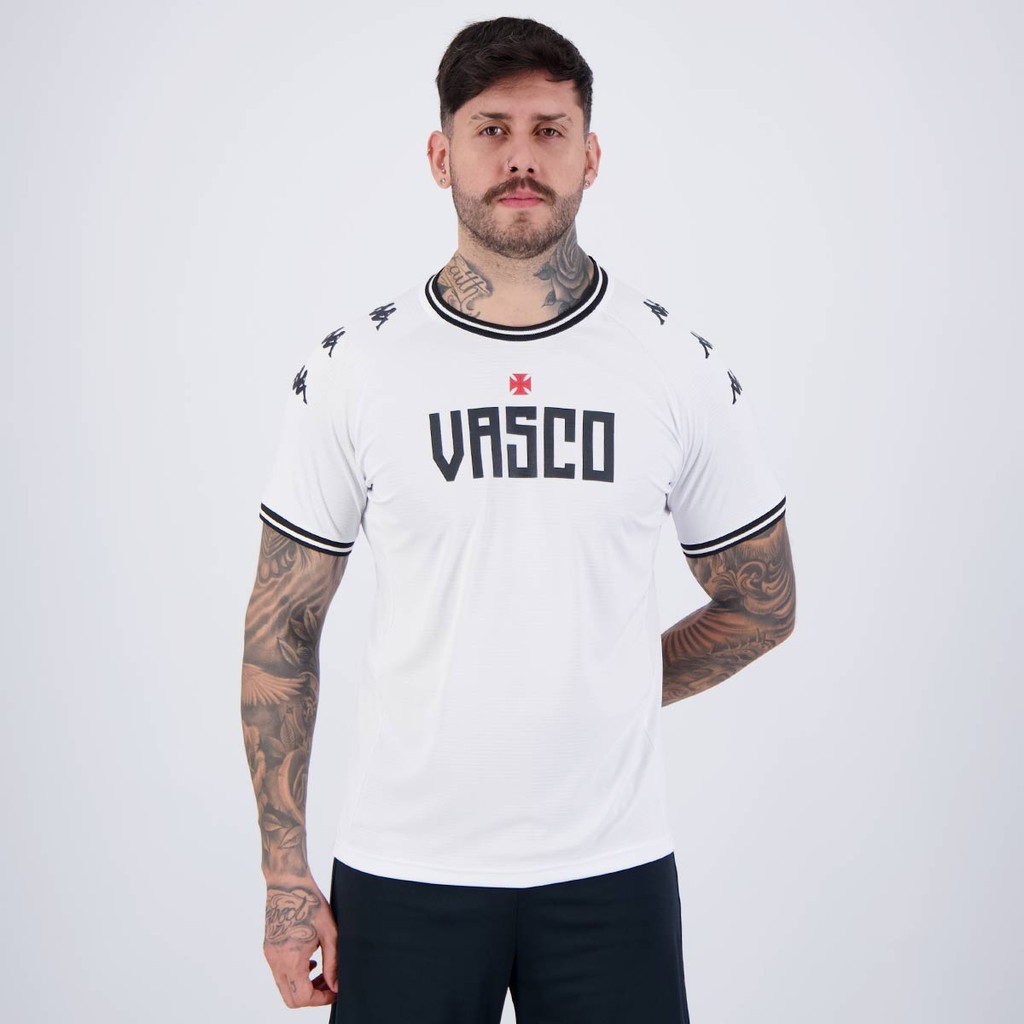 Camisa Kappa Vasco Supporter 2024 Branca - Sports & Outdoors