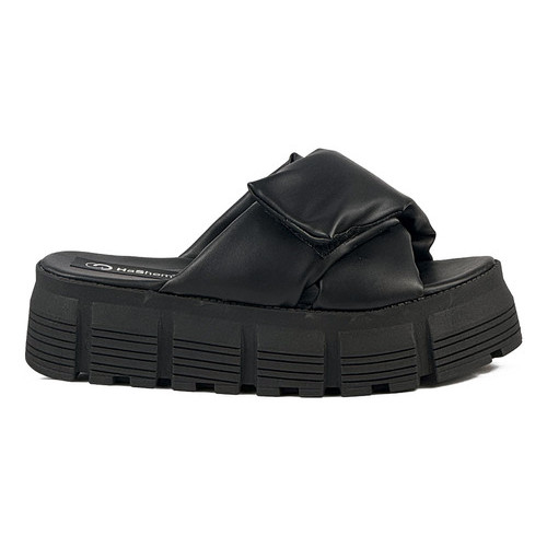 Sandália Tratorada Flat Tiras Velcro Flatform Plataforma