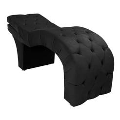 Maca Estética Estofada Reclinável Ergonômica Suede Maraísa Cor:preto