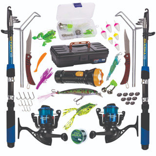 KIT COMPLETO COMPLETÍSSIMO 2 VARAS + 2 MOLINETES+ ITENS em Oferta na Shopee