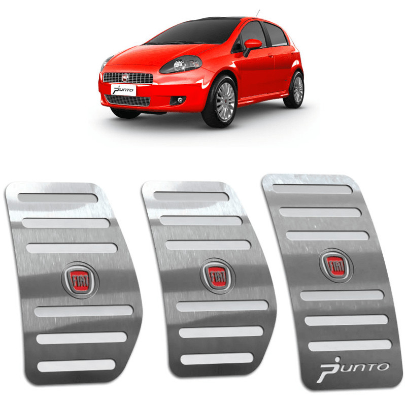 Pedaleira Punto 08/12 Manual Aço Inox - Não fura o pedal