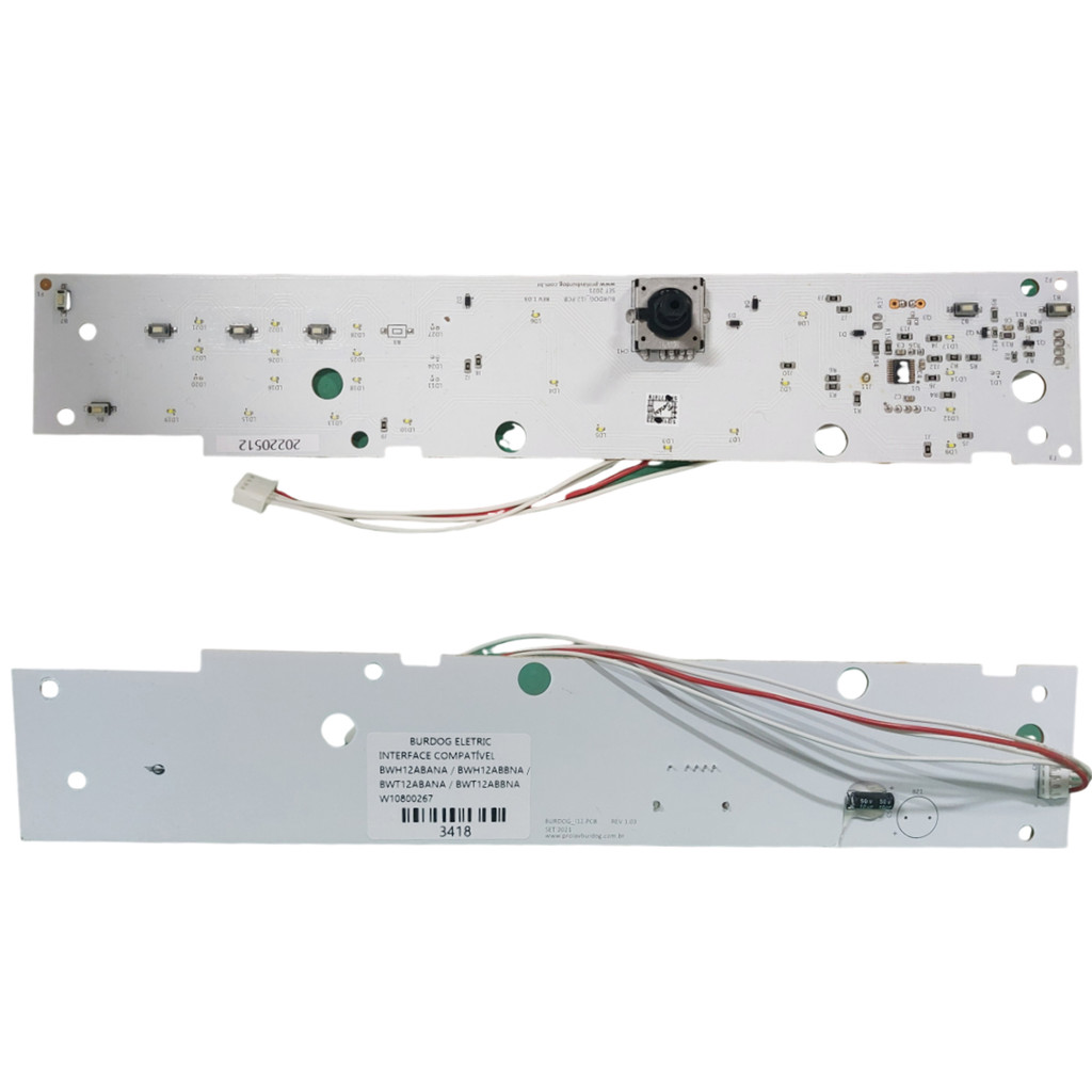 Placa Interface Para Lavadora de Roupas Brastemp 12Kg BWH12ABANA BWH12ABBNA BWT12ABANA BWT12ABBNA