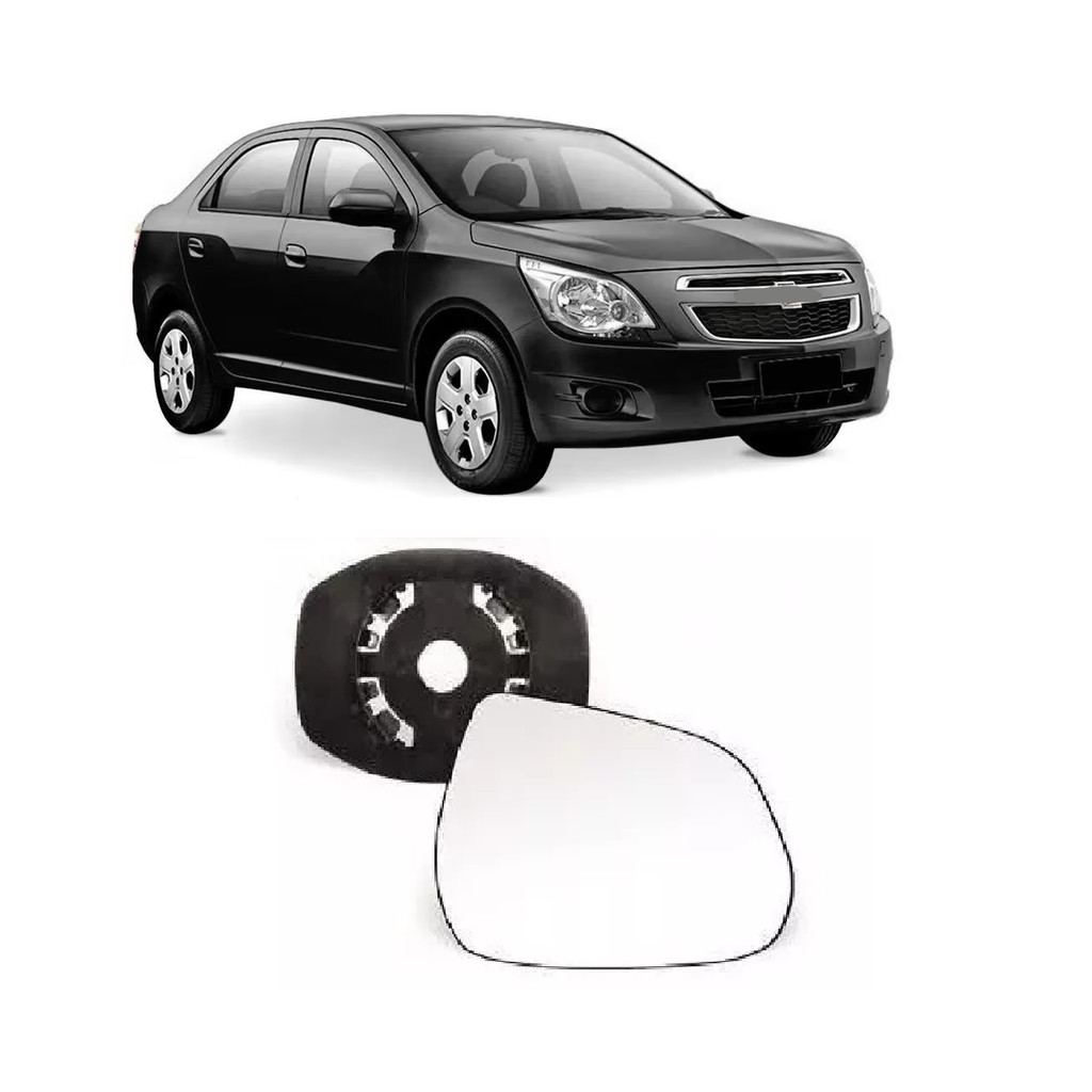 Lente Retrovisor Cobalt 2012 Ate 2018 Com Base Lado Direito (Lado Passageiro)