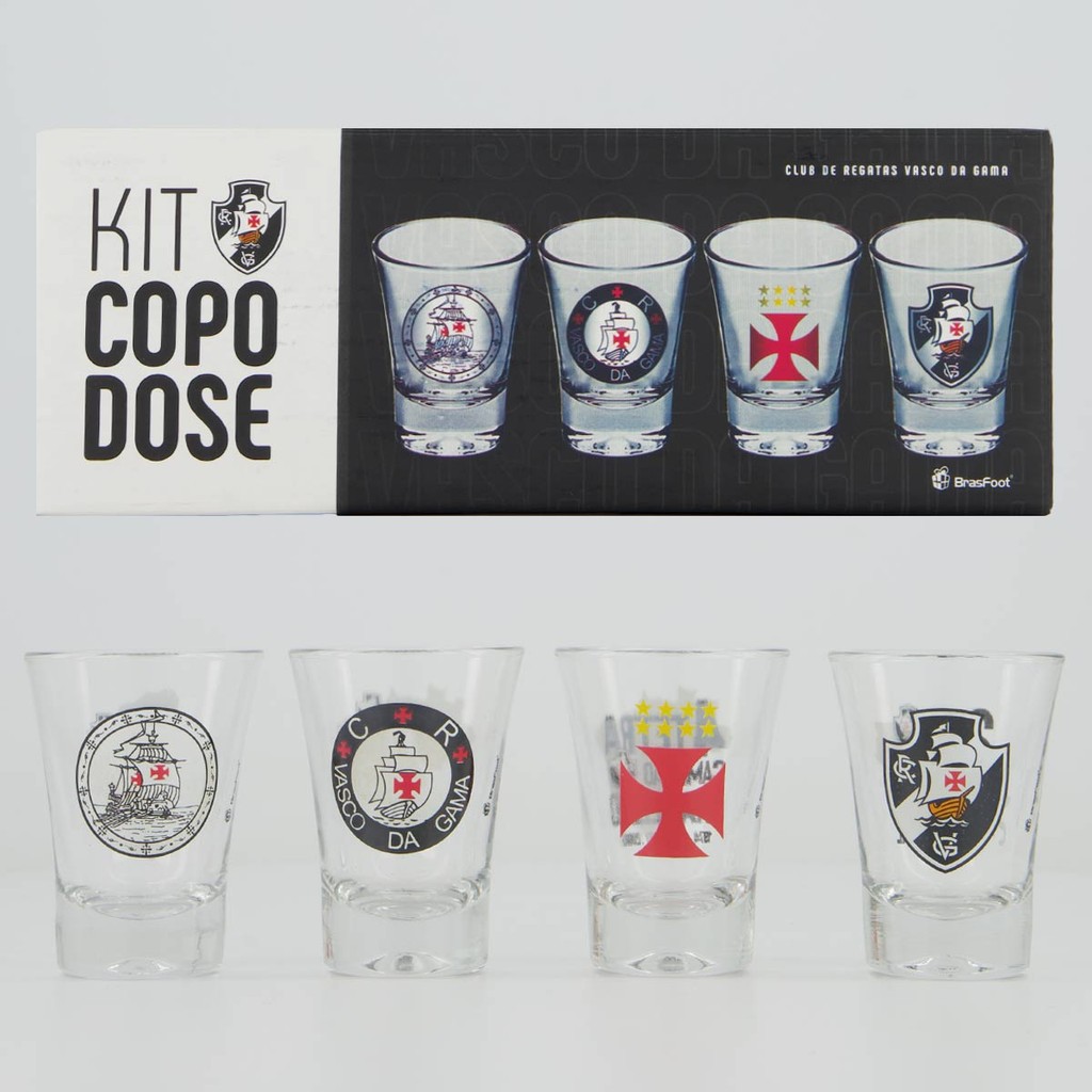 Kit 4 Copos Dose Vasco em Oferta na Shopee