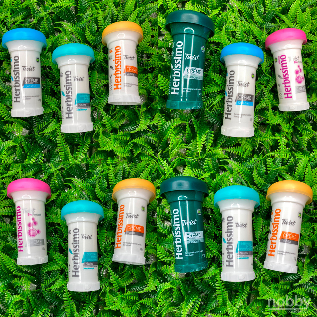 Kit 3 Unidades Desodorante Creme Herbíssimo Twist À Escolha em Oferta na Shopee