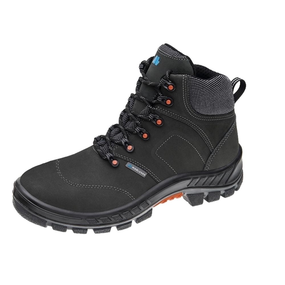 Bota de Segurança em Couro Nobuck Marluvas 75BPR26-CLI-CNG-BP Bico de Pvc Grafite CA 39251