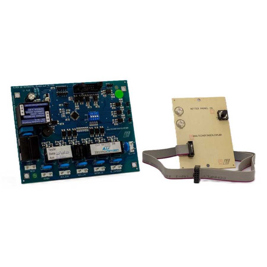 KIT PLACA COMANDO CLP NETTER CG + PAINEL 1 TECLA TECNOFINGER CG4 CG10 CG14 LAVA LOUÇAS CONJUNTO COPO