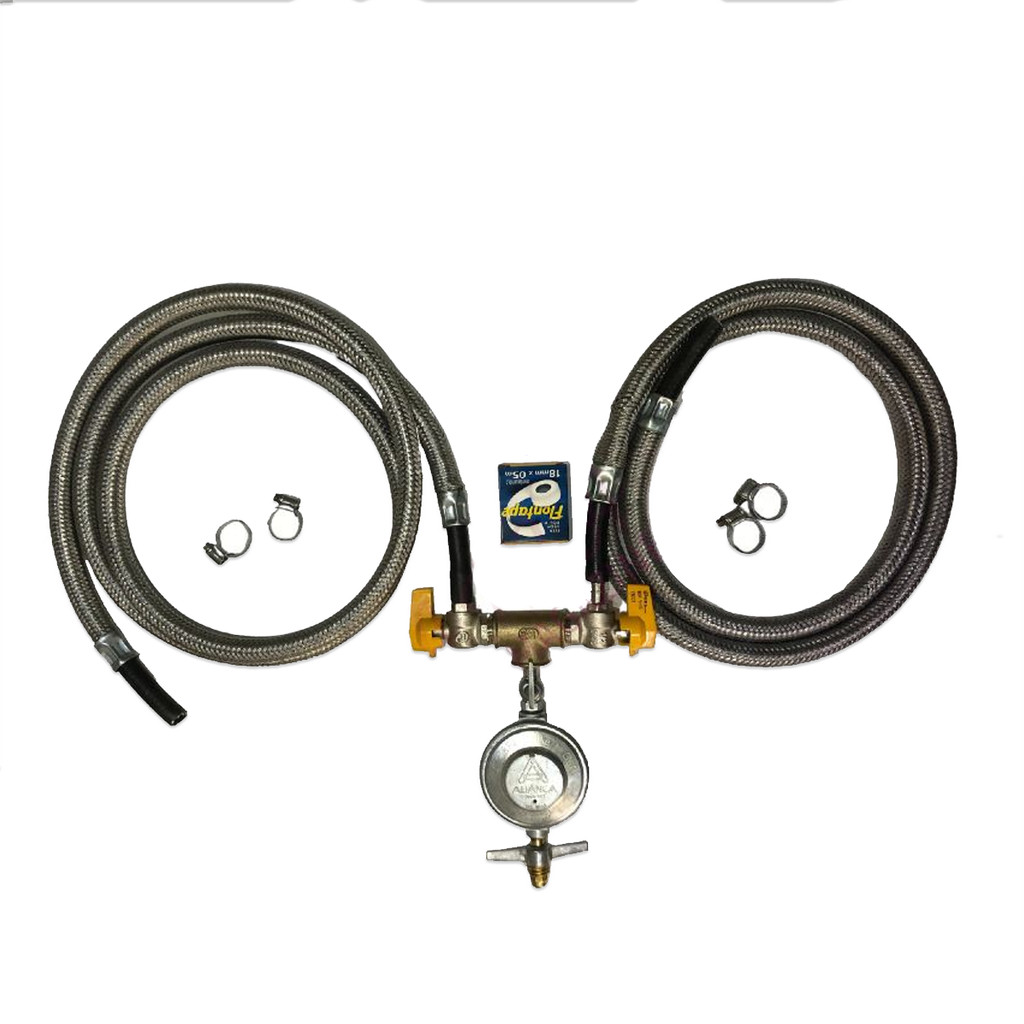 Kit Instalação Aliança Gás Duplo Fogão Forno Cooktop 1,50m