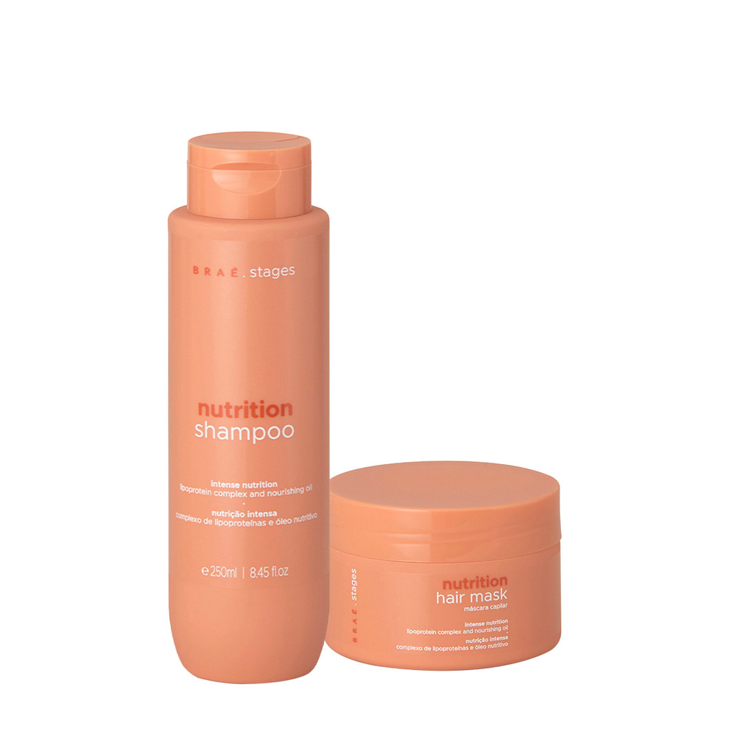 Kit Braé Stages Nutrition Shampoo Máscara (2 produtos) em Oferta na Shopee