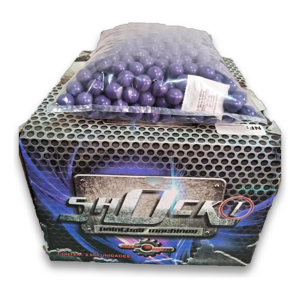 Bolinha Paintball Shock 1 - Paintball Machines 1000 Unidades