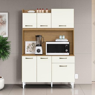 Armário de Cozinha 6 Portas 1 Gaveta Berlim Aramóveis em Oferta na Shopee