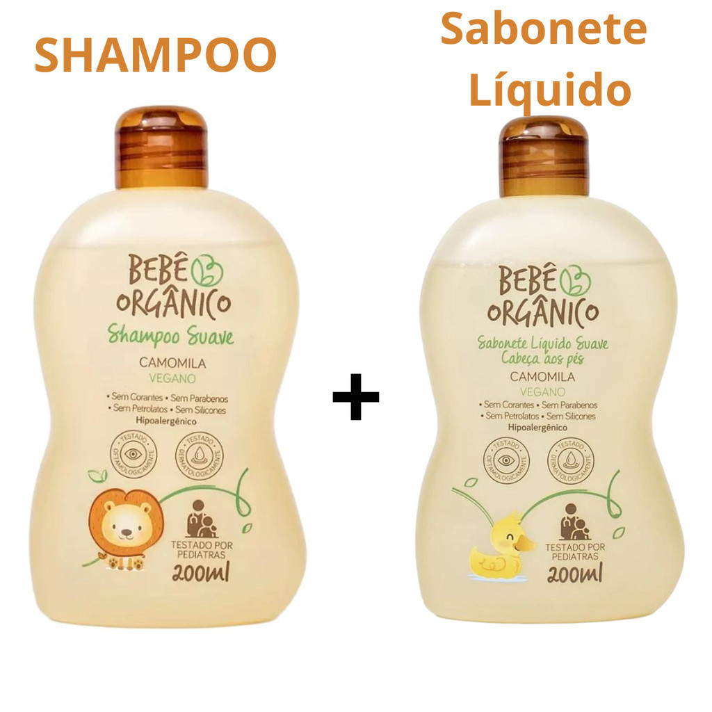 Kit Shampoo Camomila  + Sabonete Líquido - Limpa Acalma e Protege - 400 ml em Oferta na Shopee