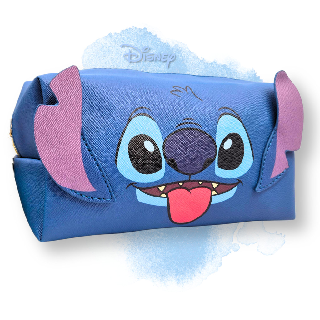 Necessaire Stitch Estojo Maquiagem Viagem Grande Bolsa Bolsinha Cosméticos Lilo Disney Couro Ecológico Stiti Stite