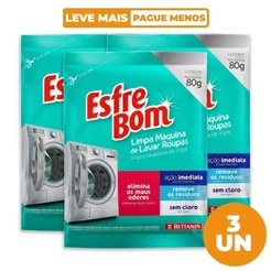 Kit Limpa Máquina de Lavar Roupas EsfreBom 3 Unidades