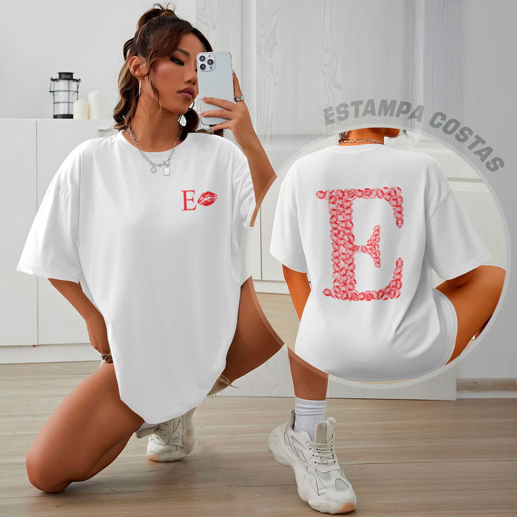 Camiseta BEIJOS F/C Camisa Basica BRANCA Algodão Manga Curta Malha Premium