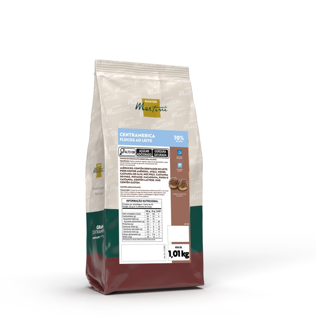 Cobertura Centramerica Flocos Ao Leite 1,01 Kg