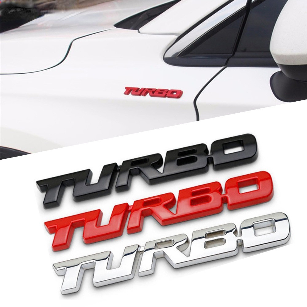 1 Peça Adesivo de Metal Liga de Zinco Estilo Carro Turbo Acessórios para Carro
