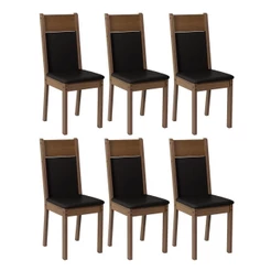 Kit 6 Cadeiras Rustic/preto 4280