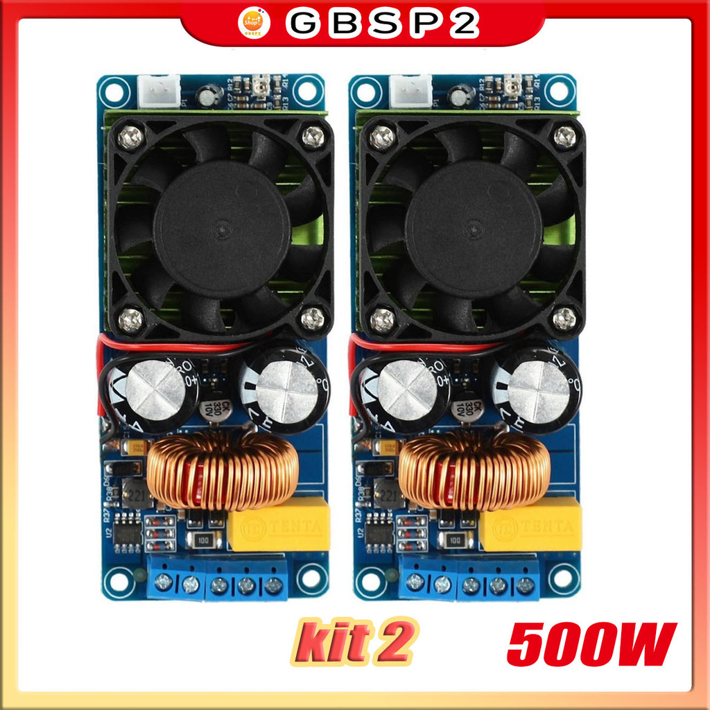 Kit 2 Amplificador Digital Monocanal Irs2092s 500w Classe Dh digital HIFI super LM3886