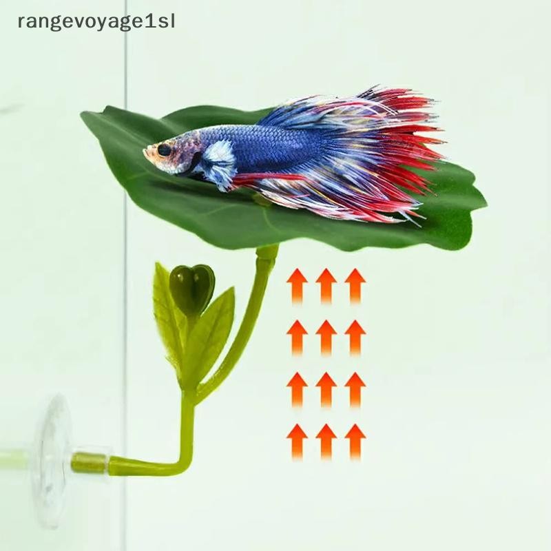 [rge] 1 Peça De Rede De Folhas Verdes Para Peixes Betta , Decoração Segura Aquário Com Redução De Estresse Ventosa De Pl
