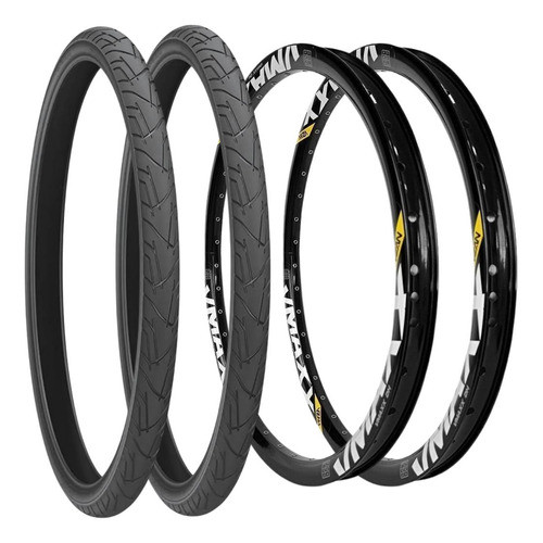 Kit 2 Pneus 26x1.95 Praieiro Slick + 2 Aros Vmaxx Dh Mtb em Oferta na Shopee