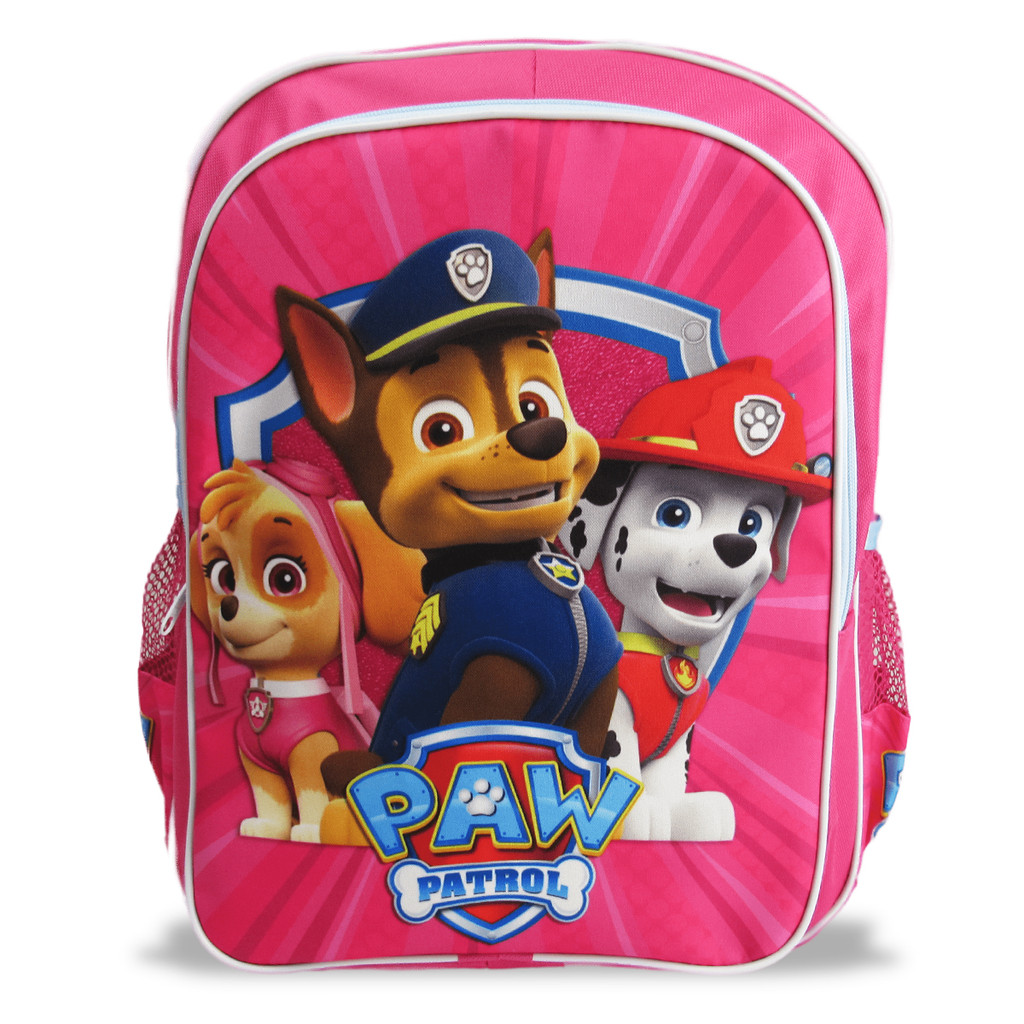 Mochila de Costas Infantil Escolar Patrulha Canina Rosa Tam G