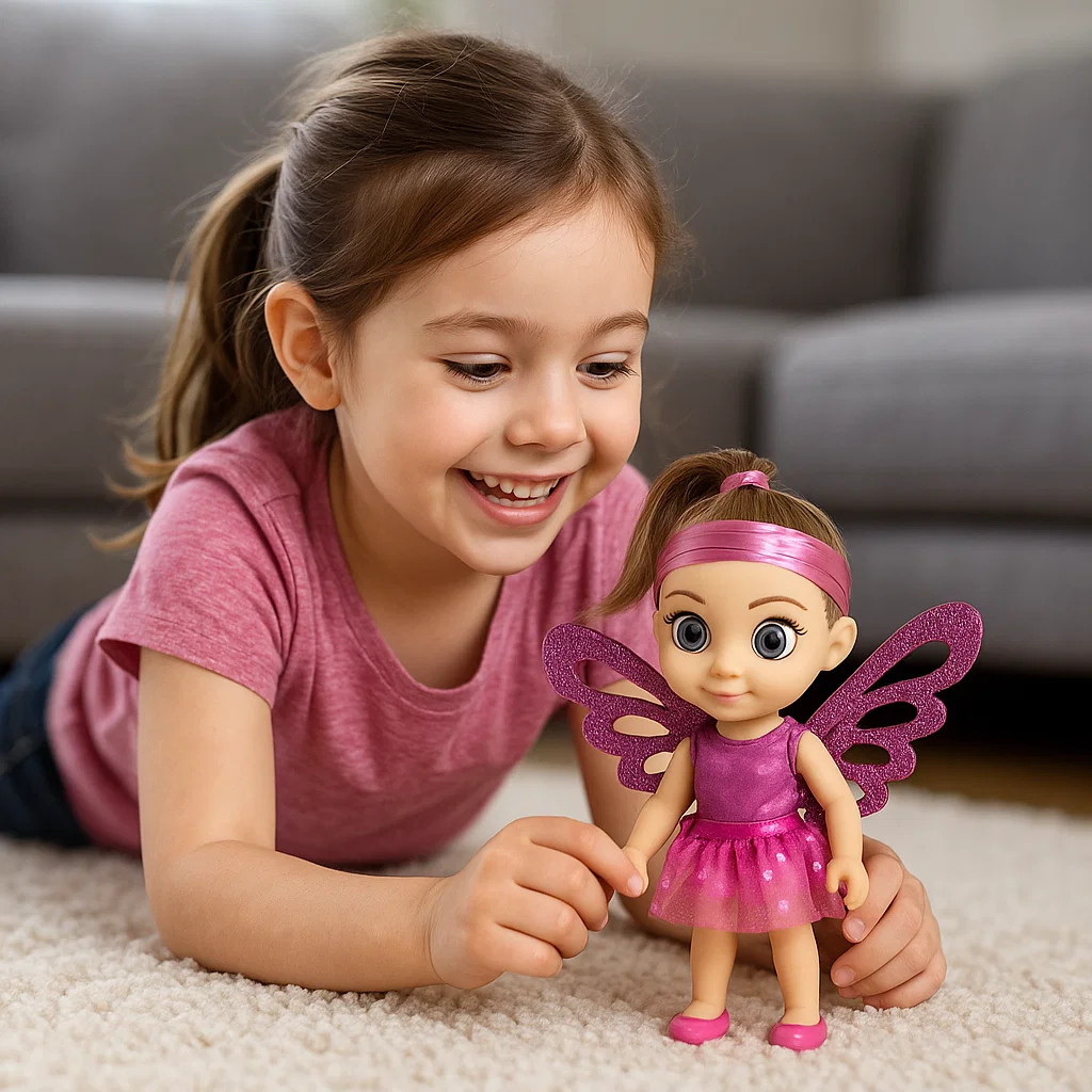 Boneca Bailarina Infantil Criança Sereia Fada Urso Pelúcia Barbie Vestido Presente Brinquedo Menina