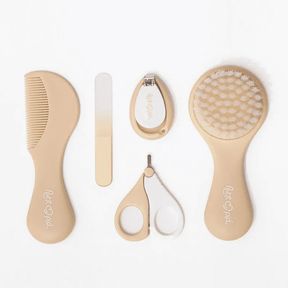 Kit De Cuidados E Higiene Do Bebê 5 Peças Nude Petit Piá