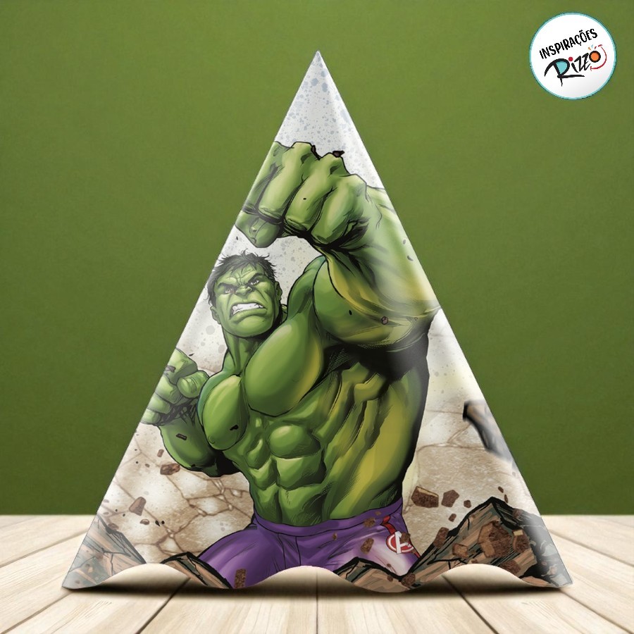 Chapéu de Aniversário - Hulk - 8 unidades - Disney Original - Rizzo
