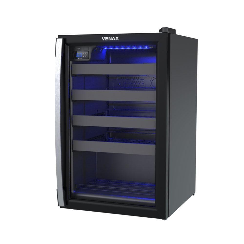 Imagem Adega De Vinhos Climatizada Piubella 82l 24 Garrafas Preto Fosco Cave 100 - Venax 127v 127v