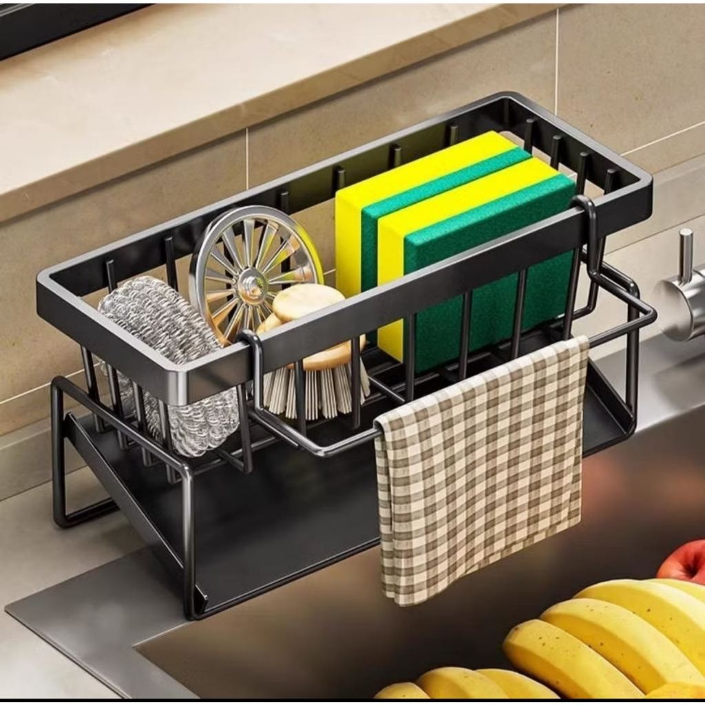 Armazenamento De Cozinha Rack De Toalhas Racks De Esponja Drenagem Escova De Parede Mínima...