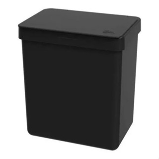 Lixeira Cozinha Pia 2,5l Cesto De Lixo C/ Tampa Esconde Saco Cor Preto em Oferta na Shopee