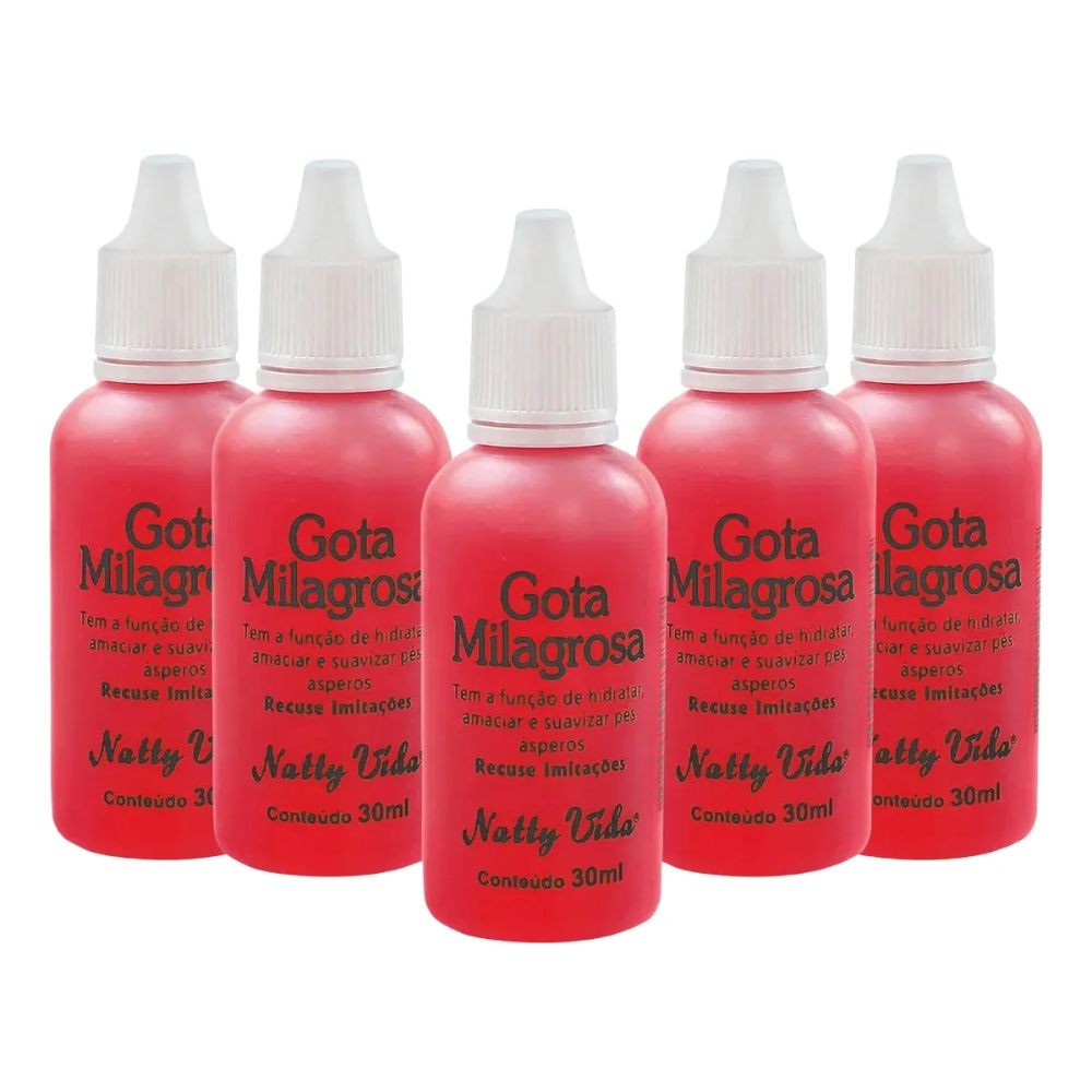 Kit 05 Gota Milagrosa Para Pés - Combate Rachadura & Ressecamento - 30ml em Oferta na Shopee