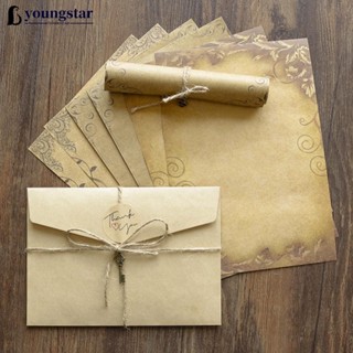 YOUNGSTAR Vintage Kraft Envelope Carta Conjunto De Papel Dia Dos Namorados De Amor Convite Envelopes De Escrita Com Cord em Oferta na Shopee