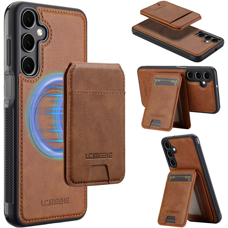 Capa De Telefone Para Samsung A56 A55 A54 A53 A52 A36 A35 A34 A17 A16 A15 A14 4G 5G Couro Dividido Magnético Slot Cartão em Oferta na Shopee