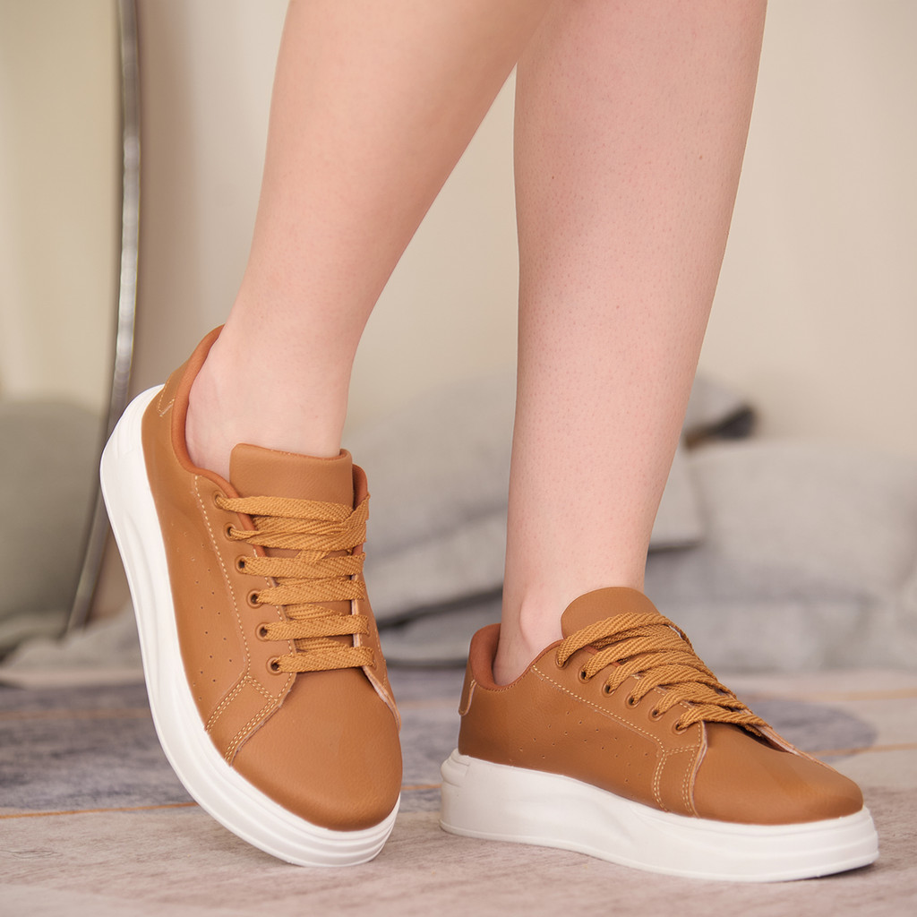 Tênis Feminino Casual Sapato Tendência Moda Outono Inverno Solado Flatform Confort Minimalista