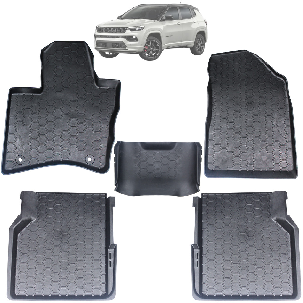 Jogo Tapete Bordas Elevadas Tipo Bandeja Jeep Compass Todos