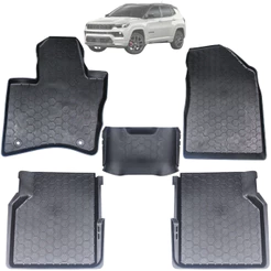 Jogo Tapete Bordas Elevadas Tipo Bandeja Jeep Compass Todos