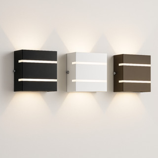 kit 3 Arandelas Slim 2 Frisos 2 Focos Parede Jardim em Oferta na Shopee