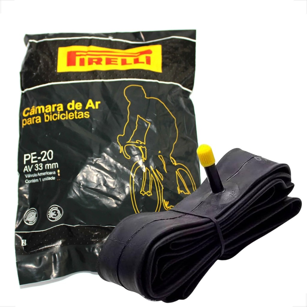 4 UNIDADES Câmara De Ar Para Bicicleta Aro 20 Pirelli Bico Grosso 33mm Camera Bike Infantil Mtb · foto 2