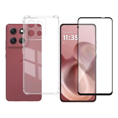 Capa Case Capinha Anti Impacto Para Motorola Moto G86 + Película 3D Vidro Temperado em Oferta na Shopee