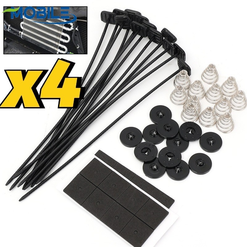 Kit Profissional De Montagem De Ventilador De Carro-Suportes Resistentes À Corrosão Com Almofadas De Esponja , Ajuste Un