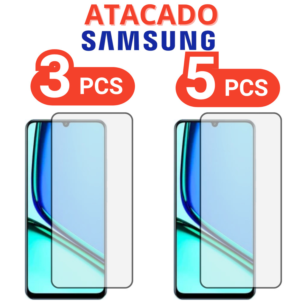 Kit 3 ou 5 Película De Vidro 3D Revenda Para Samsung Galaxy A07 / Galaxy A17