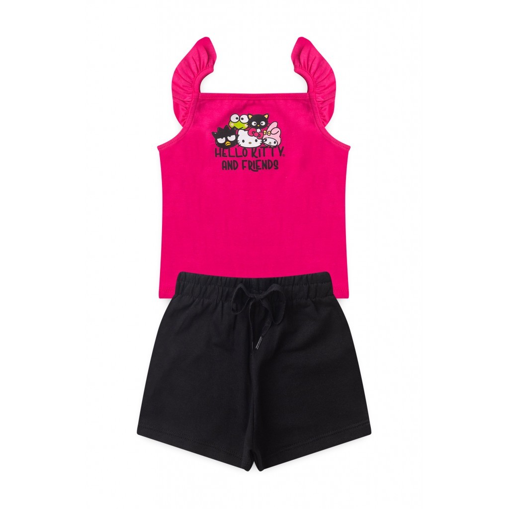 Conjunto Feminino Infantil Grandes Amigos - Hello Kitty - Baby & Kids Fashion